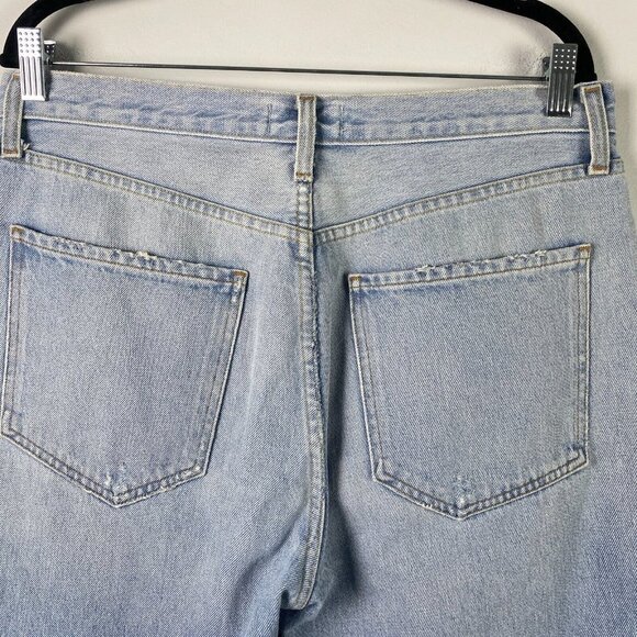 Agolde Riley High Rise Straight Crop Jeans Size 31 Clear Skies Light Wash - Picture 7 of 11